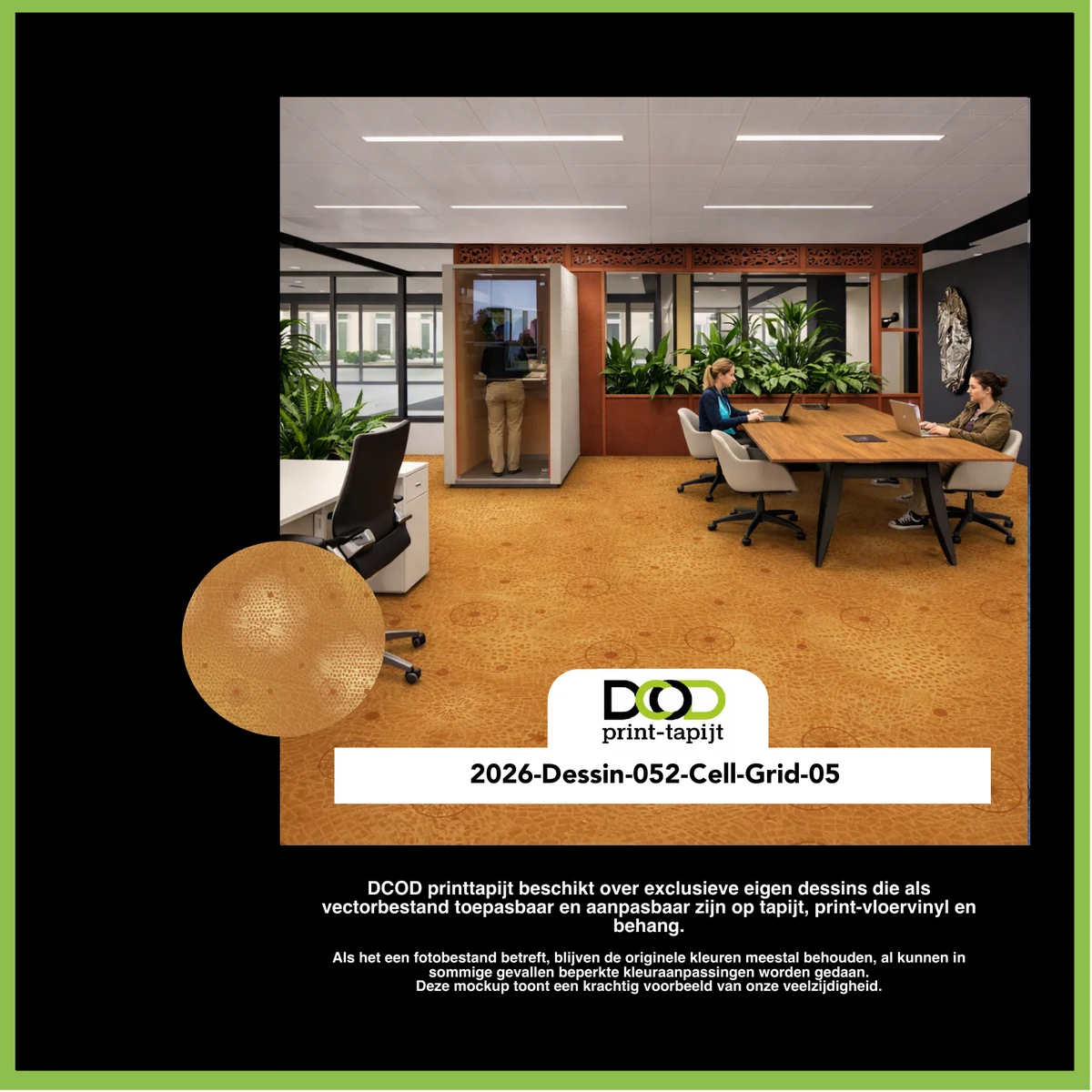 DCOD 2026-Dessin-052-Cell-Grid-05 – Cell Grid 05 printtapijt dessin