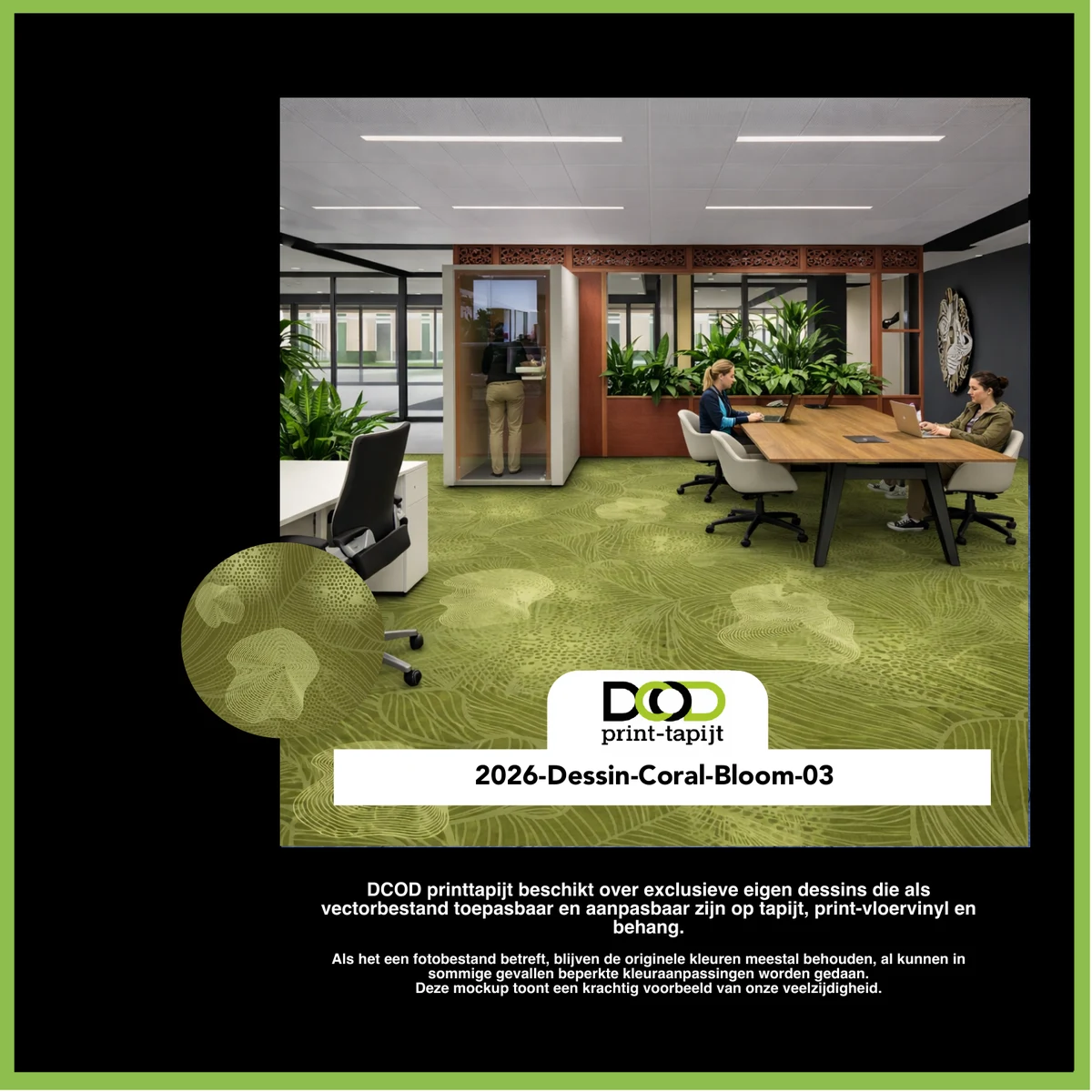 DCOD 2026-Dessin-Coral-Bloom-03 – Coral Bloom 03 printtapijt dessin