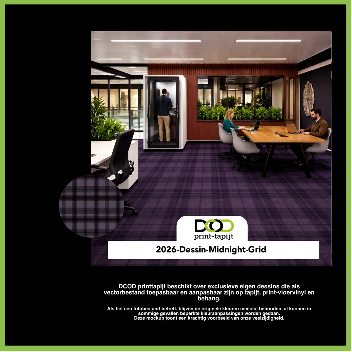 DCOD 2026-Dessin-Midnight-Grid – Midnight Grid printtapijt dessin